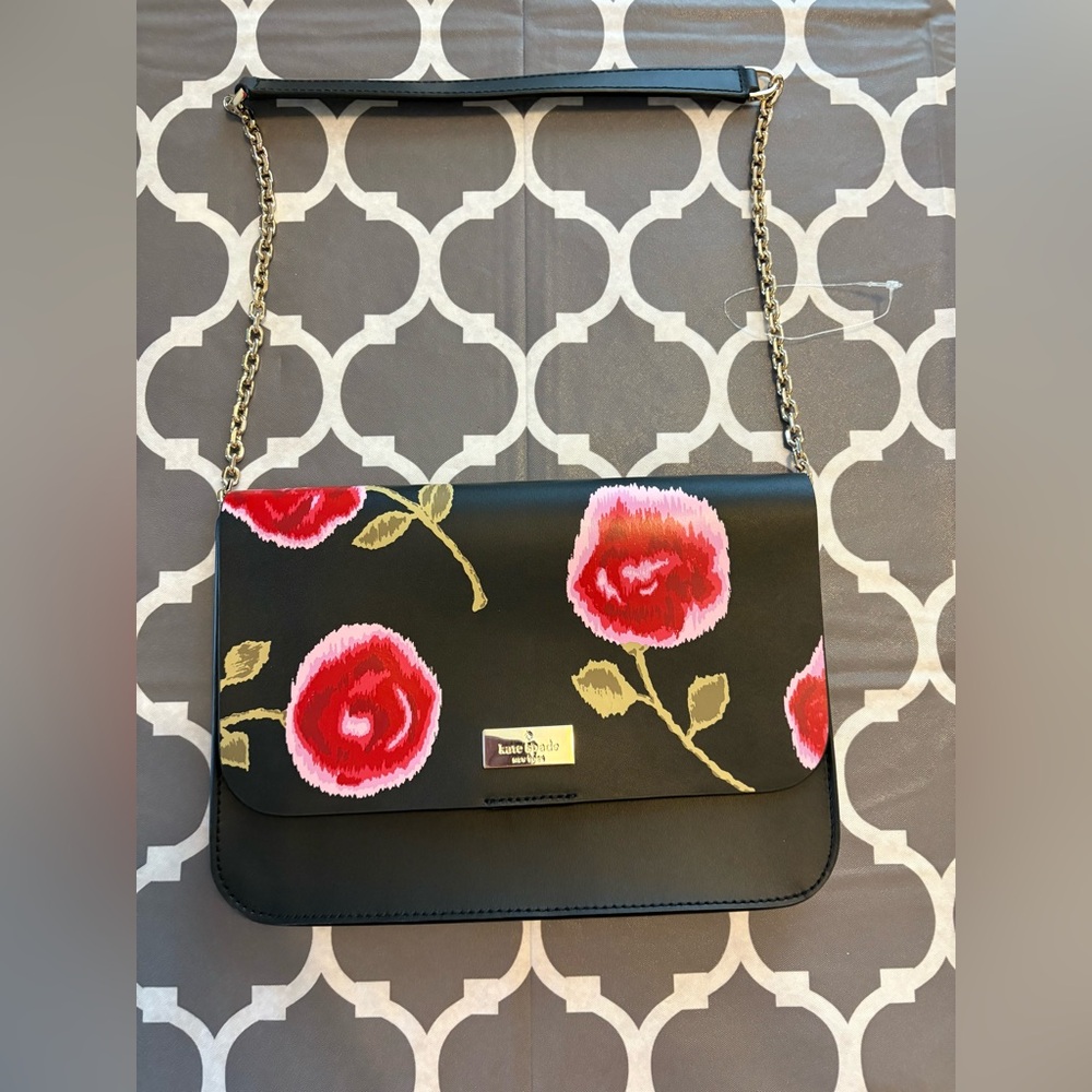 Kate Spade Leather Putnam Drive Hazy Rose Lizz floral shoulder bag NWOT. - Picture 3 of 7